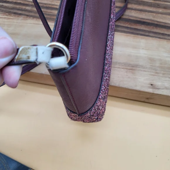 Kate Spade Burgundy and Pink Glitter Bag - Picture 3 of 7